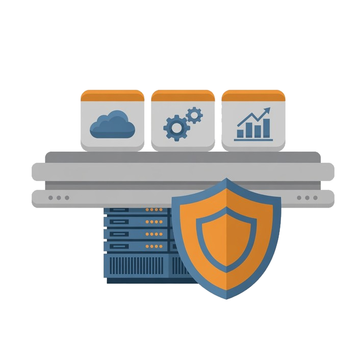 Real server and security infrastructure underneath the add-on services