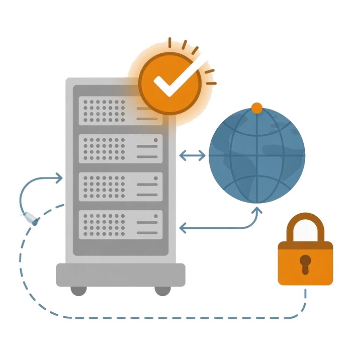 A server, a domain and a certificate being provisioned automatically