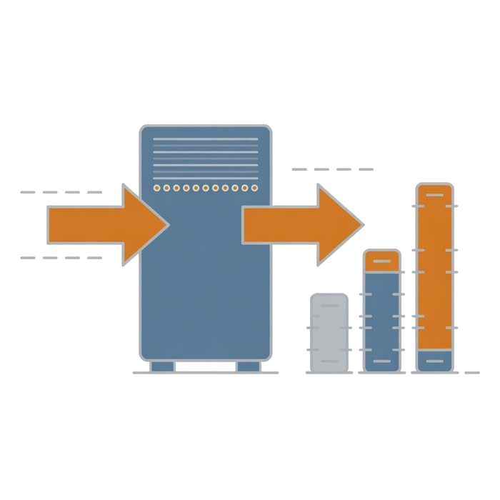A server being resized to a larger allocation without a rebuild